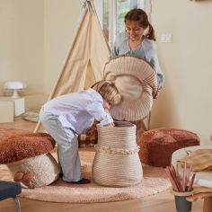 Panier et coussin champignon géant
