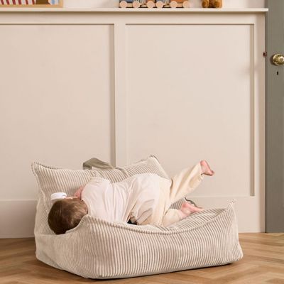 Fauteuil Pouf Blanc cassé