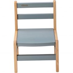 Chaise basse en bois Louise hybride bleu gris
