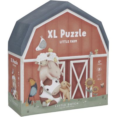 Puzzle de sol en carton XL - Little Farm  par Little Dutch