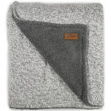 Grande couverture 4 saisons tricot Stonewashed grise (100 x 150 cm)  par Jollein