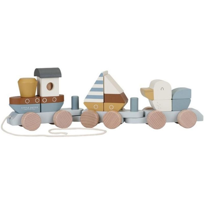 Train de construction Sailors bay (17 pièces) Little Dutch