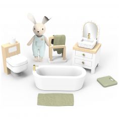 Salle de bain pour maison de poupée avec lapin - Speedy Monkey
