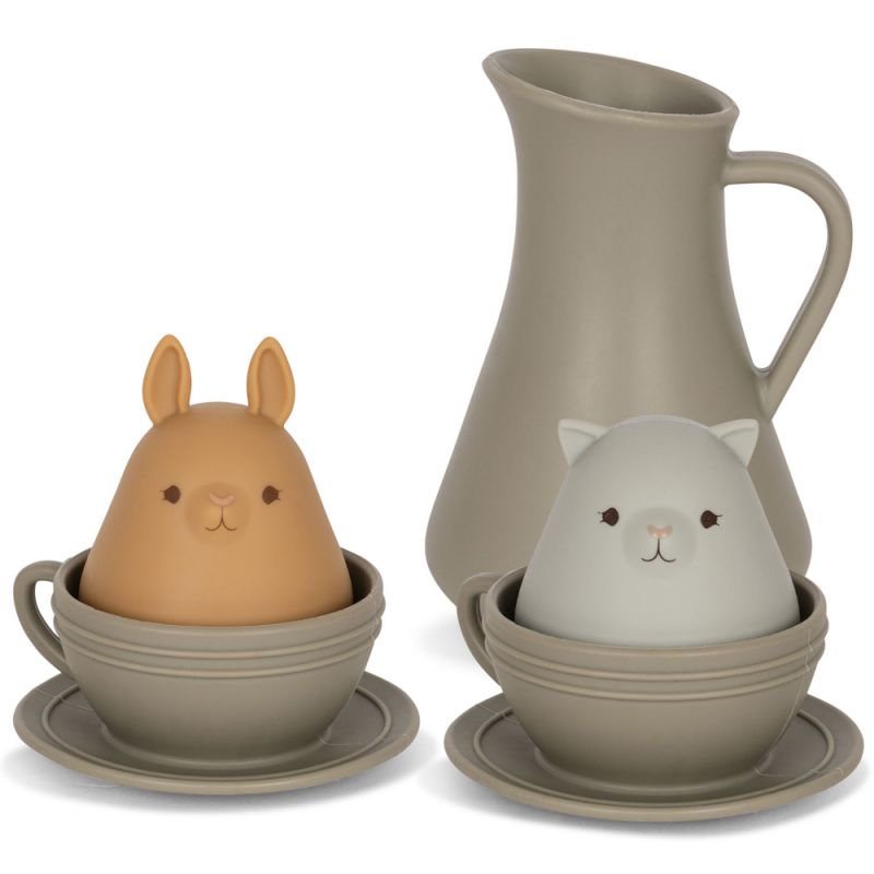 Lot de 5 jouets de bain en silicone Stone mix Konges Slojd