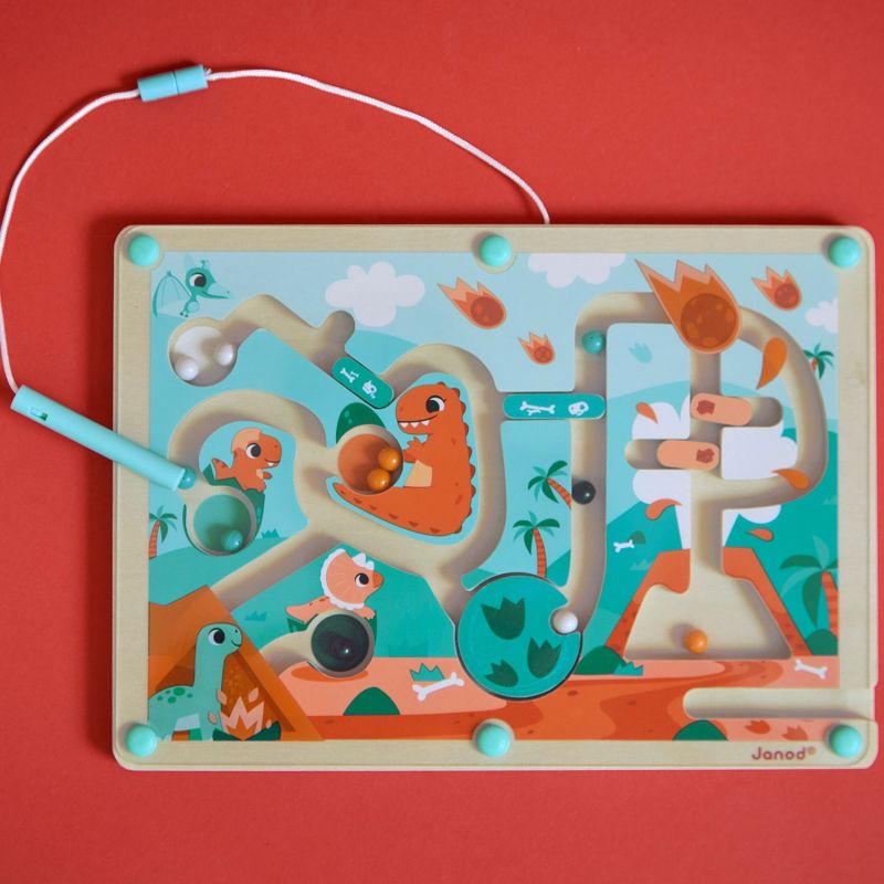 Jeu magnétique Labyrinthe à billes Dino Janod Ambiance 6