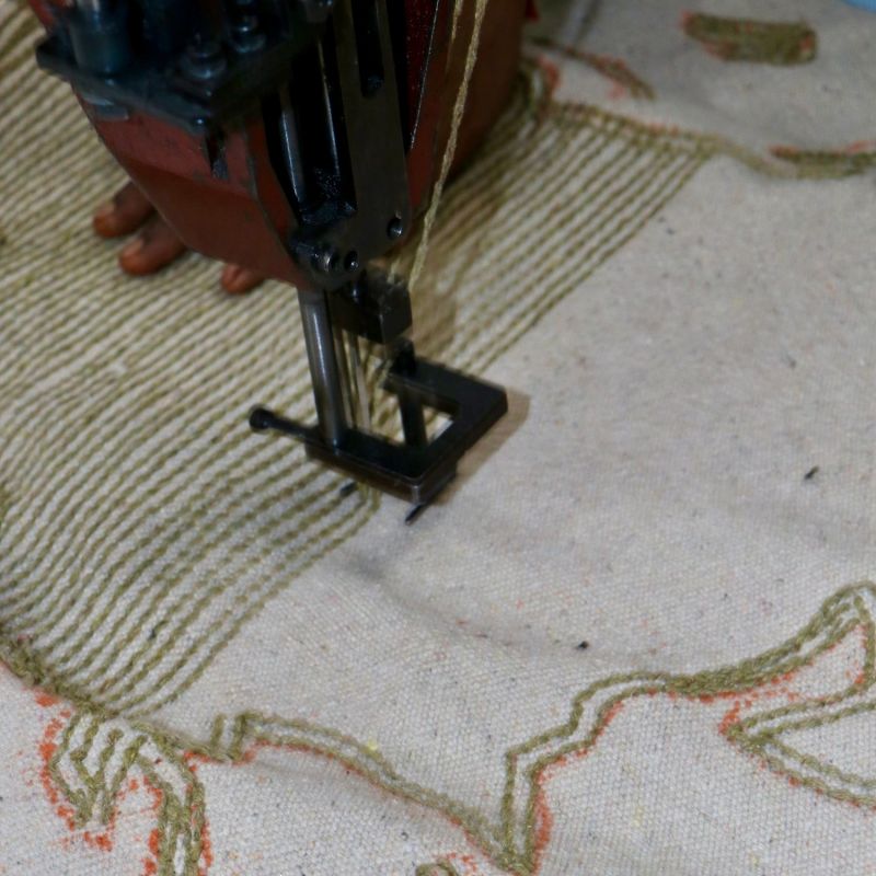 Tapis lavable RugCycled Carte du monde Lorena Canals Ambiance 6