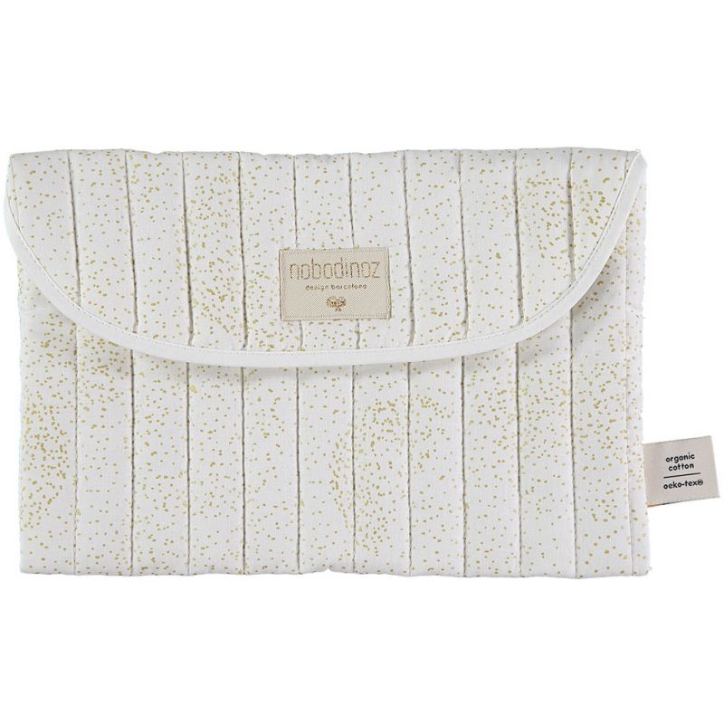 Pochette de change Bagatelle coton bio Gold bubble White Nobodinoz