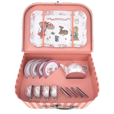 Dînette en métal petite souris avec valisette Amadeus Les Petits