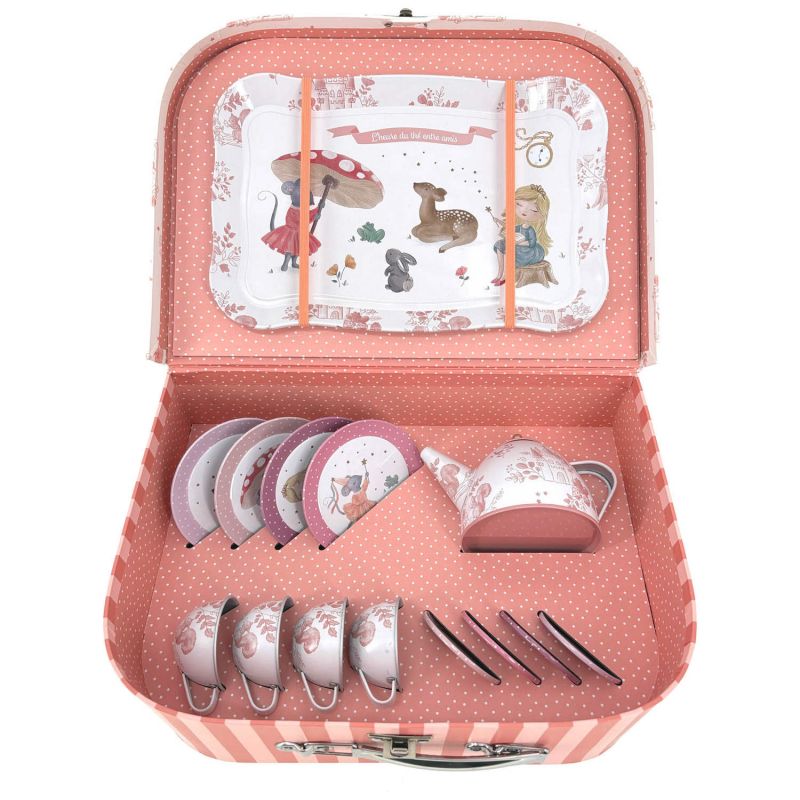Dînette en métal petite souris avec valisette Amadeus Les Petits Produit 1