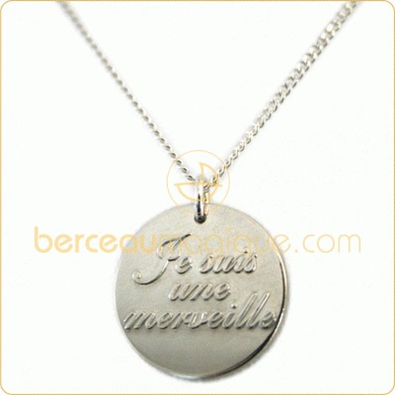 Collier ''Je suis une merveille'' (Argent) 