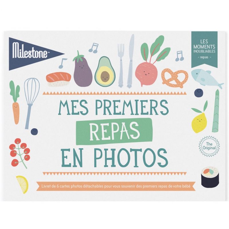 Cartes étapes Mes premiers repas en photos (6 cartes) Milestone