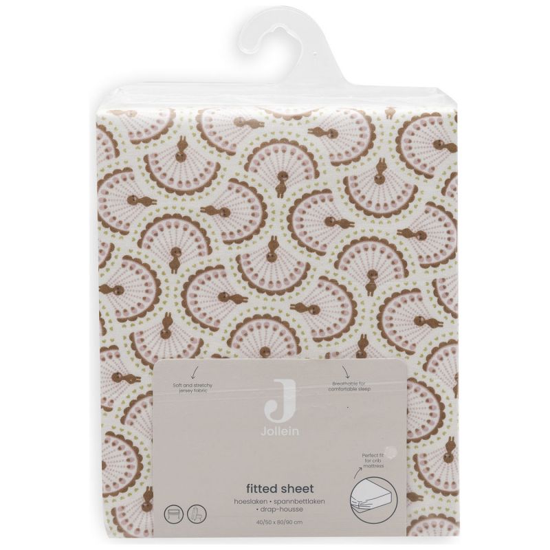 Drap housse en jersey Soft Plumes (40 x 80 cm) Jollein Packaging 8