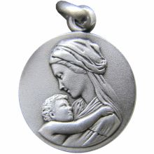 Médaille Vierge enfant tendresse (argent 925°)  par Martineau