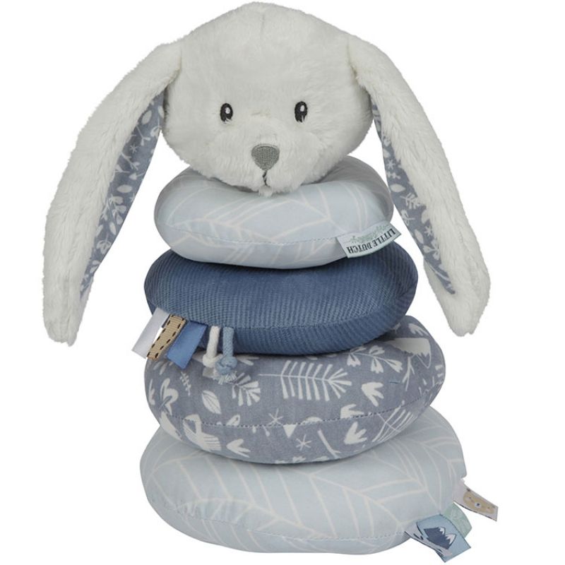 Pyramide lapin en peluche Adventure blue Little Dutch