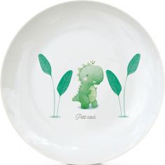 Assiette en porcelaine Dinosaure (personnalisable)