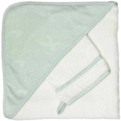 Cape de bain + gant Au large de Nova (70 x 70 cm) - Trois Kilos Sept