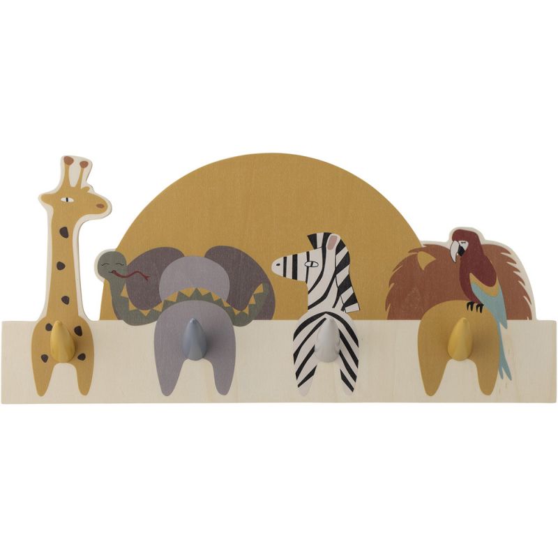 Porte manteau mural Mallen animaux sauvages Bloomingville