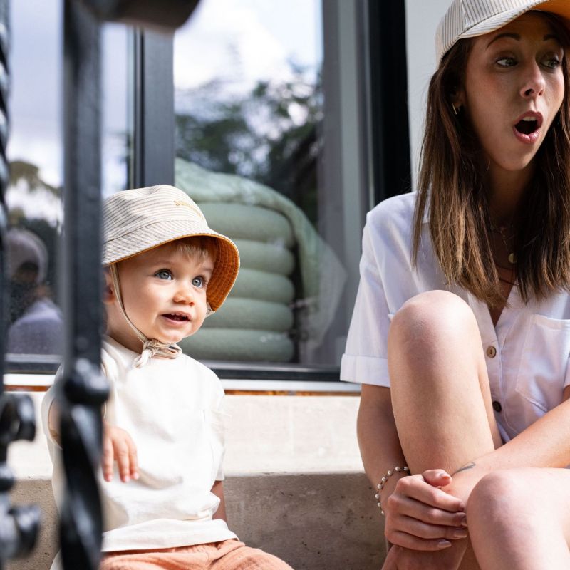 Bob enfant réversible Sunshine jaune (6-12 mois) Chamaye Ambiance 8