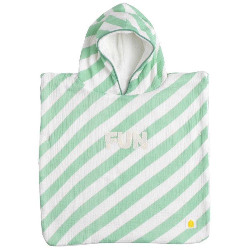 Poncho de plage à rayures Vertes Pop (1-3 ans) Sauthon Produit 1