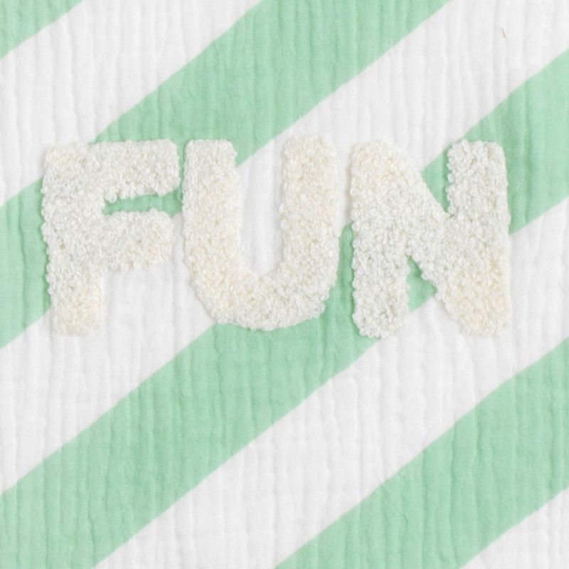 Poncho de plage à rayures Vertes Pop (1-3 ans) Sauthon Produit 4