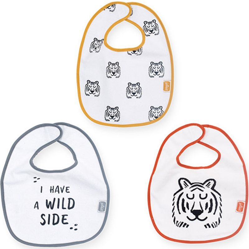 Lot de 3 bavoirs tigres Jollein