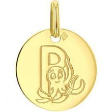 Médaille P comme pieuvre (or jaune 750°)  par Maison Augis