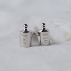 Boutons de manchette Mon Petit Poids personnalisable (laiton) - Mon Petit Poids