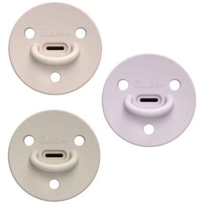 Pack 3 sucettes Choochoo Pinky Nude Sand Lilac (6 mois et +) Elhée