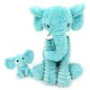 Peluche Eléphant maman et bébé Les Ptipotos Aqua (35 cm) - Les Déglingos