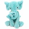 Peluche Eléphant maman et bébé Les Ptipotos Aqua (35 cm) Les Déglingos Produit 3