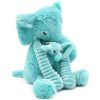 Peluche Eléphant maman et bébé Les Ptipotos Aqua (35 cm) Les Déglingos Produit 4