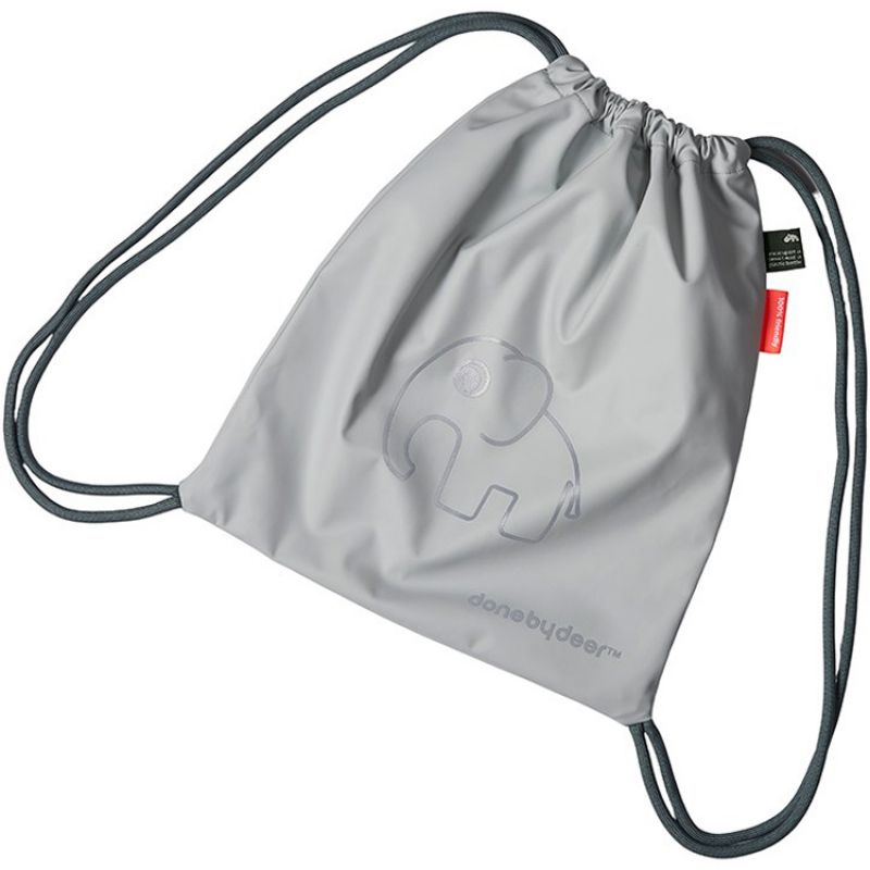 Sac à ficelles imperméable Elphee éléphant gris Done by Deer