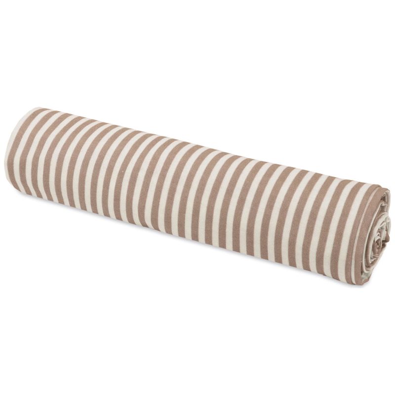 Drap housse pour nacelle Vichy et Lange Praliné Rayures Moka Walking Mum Produit 1