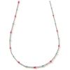 Collier ovale laqué Turquoise-Fushia (argent 925) Baby bijoux Produit 1