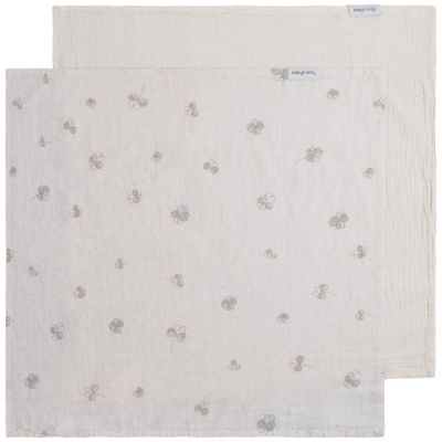 Lot de 2 langes Tender Linen/Clover (115 x 115 cm)  par Baby's Only