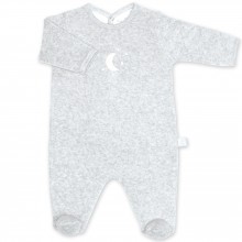 Pyjama léger terry Bmini gris à points plum (6-12 mois : 67 à 74 cm)  par Bemini