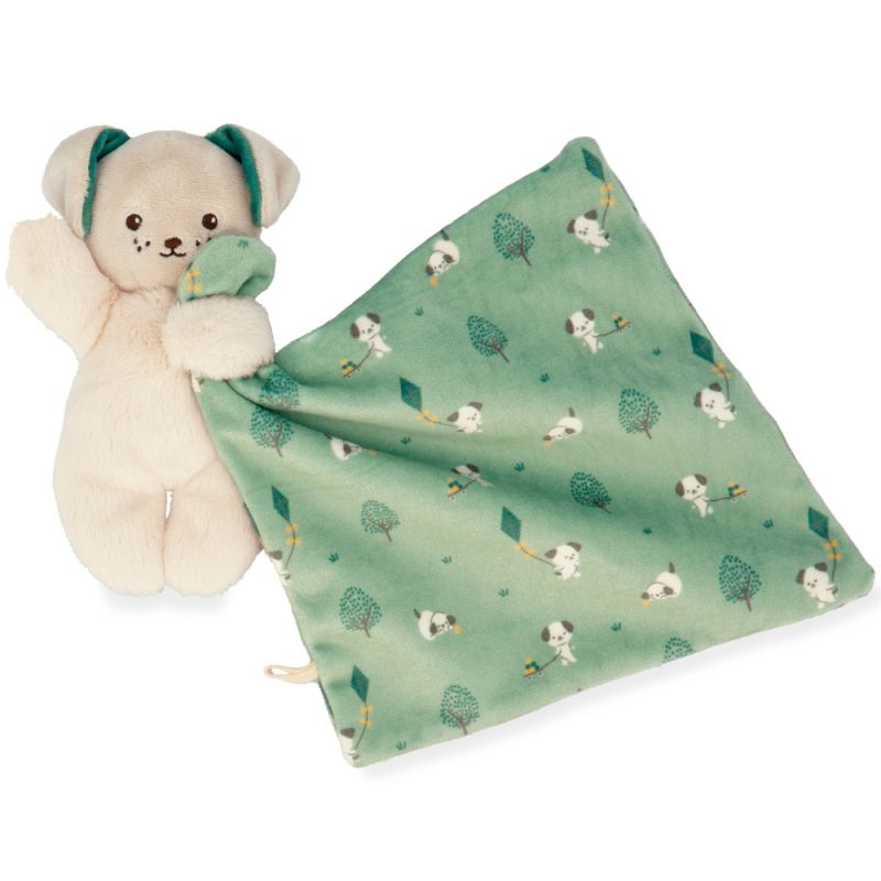 Doudou plat Chien vert Kaloo