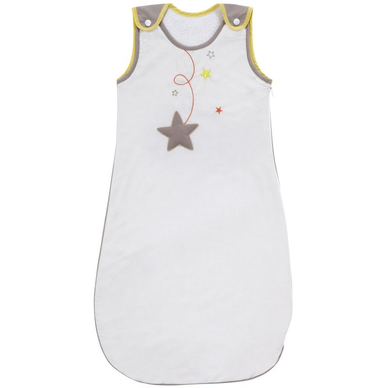 Gigoteuse légère coton bio Pluie d'étoiles blanche et jaune TOG 1 (90 cm) P'tit Basile