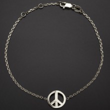 Bracelet peace and love (argent 925°)  par Millésime