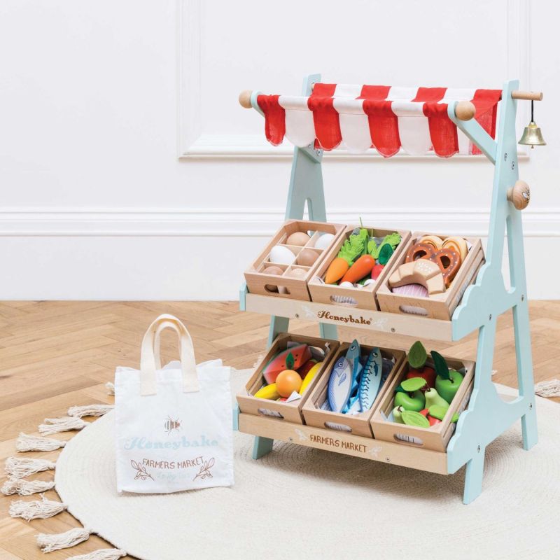 Marché en bois FSC avec cagette pommes poires Le Toy Van Ambiance 7