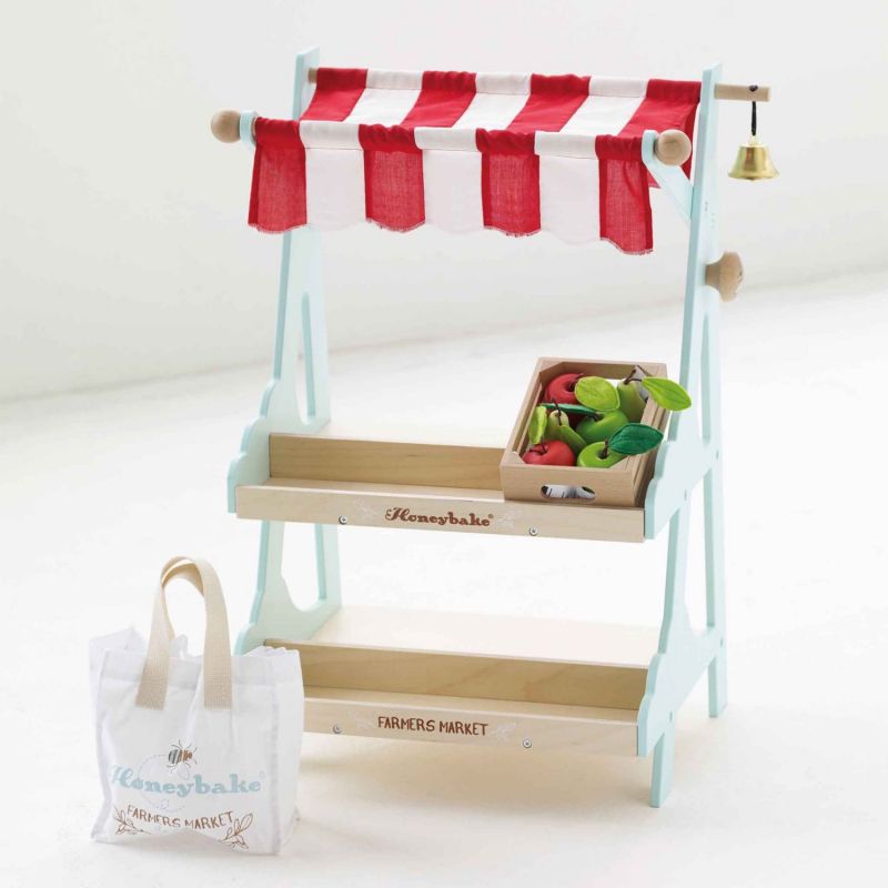 Marché en bois FSC avec cagette pommes poires Le Toy Van Ambiance 9