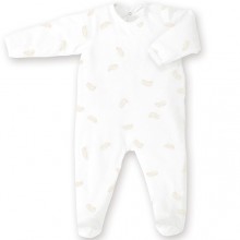 Pyjama léger jersey Apawi plum blanc (0-3 mois : 50 à 60 cm)  par Bemini