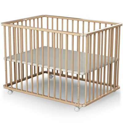 Parc pliable en bois hêtre vernis Webaby (70 x 10...