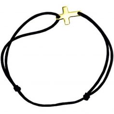 Bracelet cordon Mon petit Notre Dame goldfilled jaune (personnalisable) - Padam Padam
