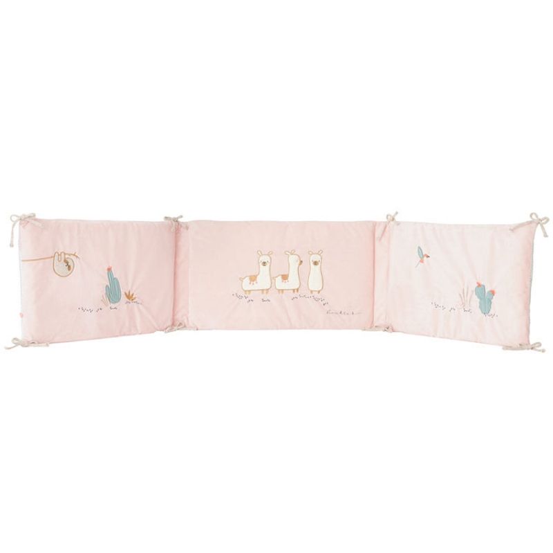 Tour de lit rose Moris & Sacha (pour lits 60 x 120 et 70 x 140 cm) Noukie's