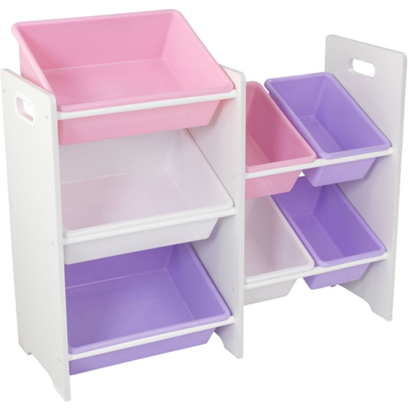 Meuble de rangement 7 casiers rose et violet KidKraft