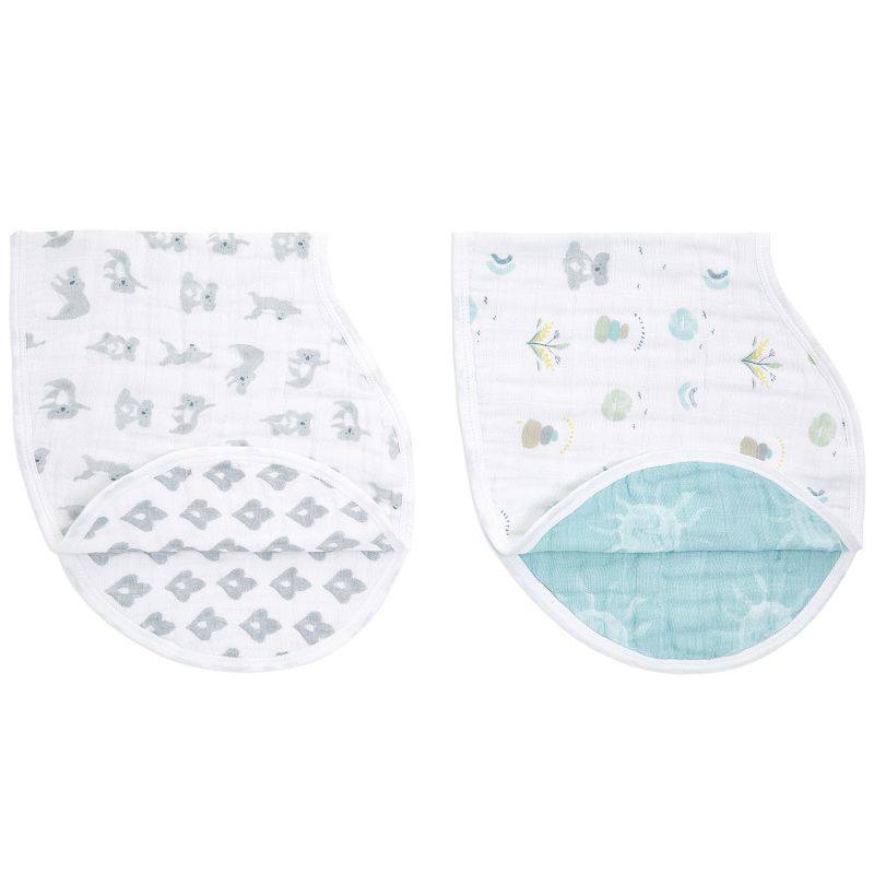 Lot de 2 bavoirs protection d'épaule Burpy bib Now + Zen aden + anais
