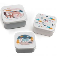 Lot de 3 boîtes à goûter Marceau  par Amadeus Les Petits