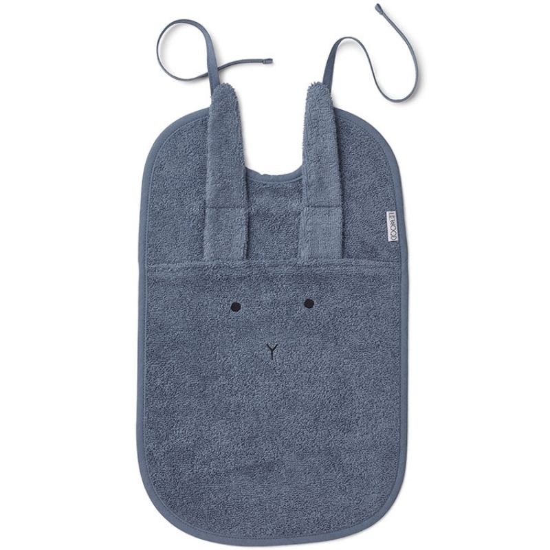 Bavoir à nouer Theo Lapin bleu Liewood