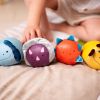 Set de 4 balles doudous Les Dooballs Les Amis Dinos  par Little Big Friends